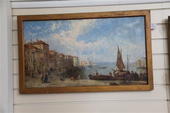 Jane Vivian (fl.1869-1877) View of Venice 18 x 32in.